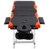 Sklopivi masažni stol s 4 zone aluminijski crno-narančasti