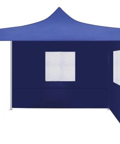 Sklopivi šator s 2 zida 3 x 3 m plavi