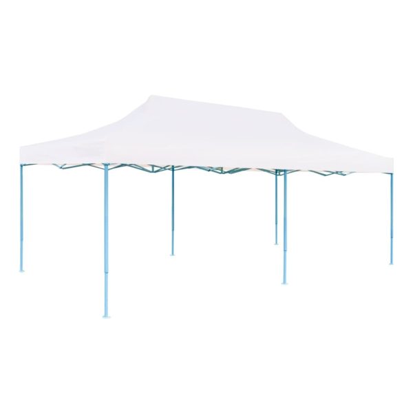 Sklopivi šator za zabave s bočnim zidovima 3x6 m čelični bijeli