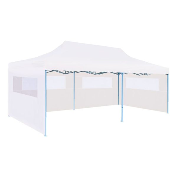 Sklopivi šator za zabave s bočnim zidovima 3x6 m čelični bijeli