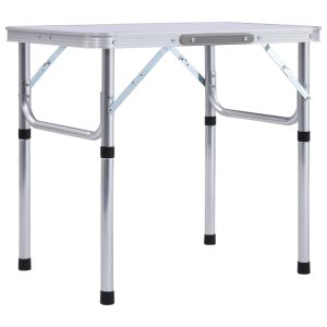 Sklopivi stol za kampiranje bijeli aluminijski 60 x 45 cm