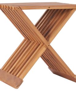 Sklopivi stolac 40 x 32 x 45 cm od masivne tikovine