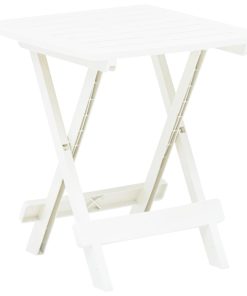 Sklopivi vrtni stol bijeli 45 x 43 x 50 cm plastični