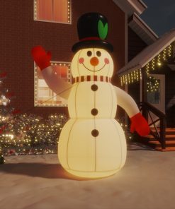 Snjegović na napuhavanje s LED svjetlima 300 cm