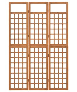 Sobna pregrada / rešetka s 3 panela od jelovine 121 x 180