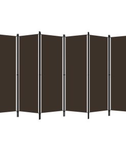 Sobna pregrada sa 6 panela smeđa 300 x 180 cm