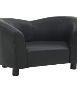 Sofa za pse crna 67 x 41 x 39 cm od umjetne kože
