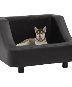 Sofa za pse crna 67 x 52 x 40 cm od umjetne kože