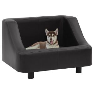 Sofa za pse crna 67 x 52 x 40 cm od umjetne kože