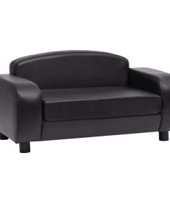 Sofa za pse crna 80 x 50 x 40 cm od umjetne kože