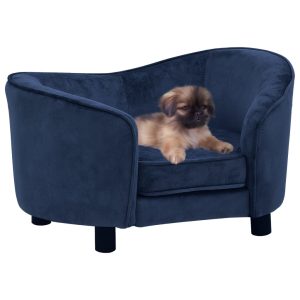 Sofa za pse plava 69 x 49 x 40 cm plišana