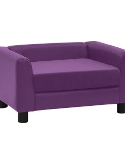 Sofa za pse s jastukom bordo 60x43x30 cm pliš i umjetna koža