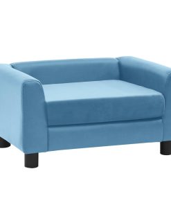 Sofa za pse s jastukom tirkizna 60x43x30 cm pliš i umjetna koža