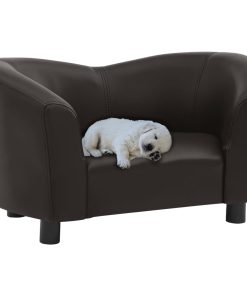 Sofa za pse smeđa 67 x 41 x 39 cm od umjetne kože
