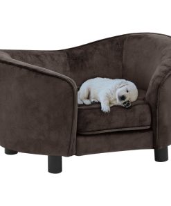 Sofa za pse smeđa 69 x 49 x 40 cm plišana