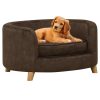 Sofa za pse smeđa 69 x 69 x 36 cm plišana