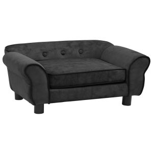Sofa za pse tamnosiva 72 x 45 x 30 cm plišana