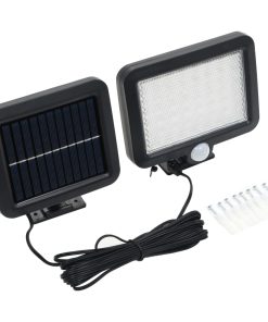 Solarna svjetiljka sa senzorom pokreta i LED žaruljama bijela