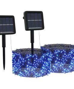 Solarna vilinska svjetla 2 kom 2 x 200 LED plava