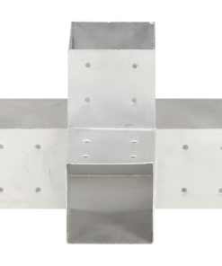 Spojnik za stupove u X-obliku od pocinčanog metala 101 x 101 mm