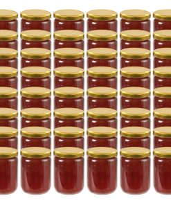 Staklenke za džem sa zlatnim poklopcima 48 kom 230 ml