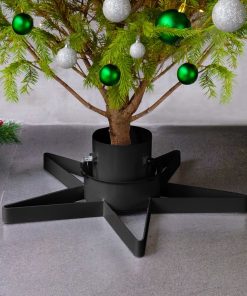 Stalak za božićno drvce crni 47 x 47 x 13