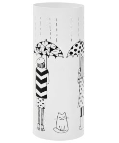Stalak za kišobrane s crtežom žena čelični bijeli