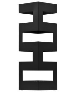 Stalak za kišobrane s dizajnom tetrisa čelični crni