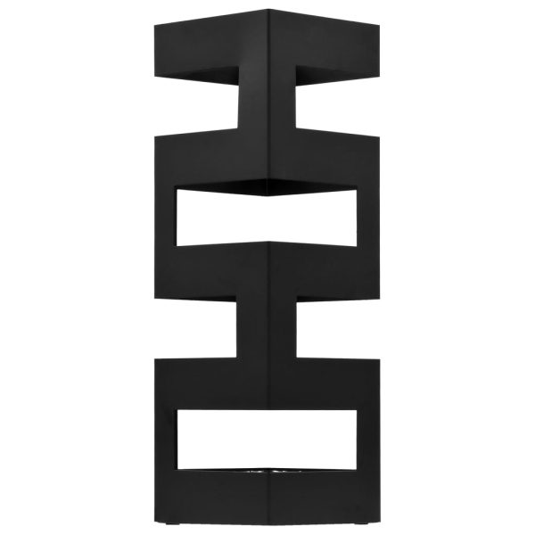 Stalak za kišobrane s dizajnom tetrisa čelični crni