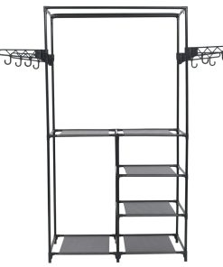 Stalak za odjeću od čelika i netkane tkanine 87x44x158 cm crni