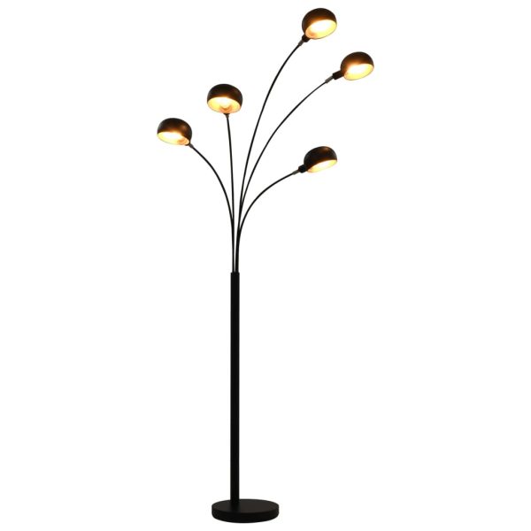 Stojeća svjetiljka 200 cm 5 x E14 crno-zlatna