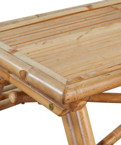 Stol za piknik od bambusa 120 x 120 x 78 cm
