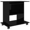 Stol za računalo visoki sjaj crni 80 x 50 x 75 cm od iverice