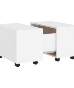 Stolić za kavu bijeli 60 x 60 x 38 cm od iverice