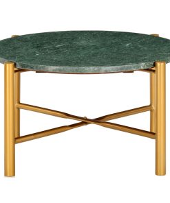 Stolić za kavu zeleni 60x60x35 cm pravi kamen mramorne teksture