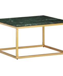 Stolić za kavu zeleni 60x60x35 cm pravi kamen mramorne teksture