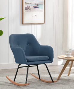 Stolica za ljuljanje od tkanine plava