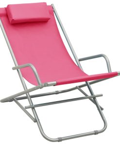 Stolice za ljuljanje 2 kom čelične ružičaste