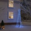 Stožasto božićno drvce plavo 108 LED žarulja 70 x 180 cm