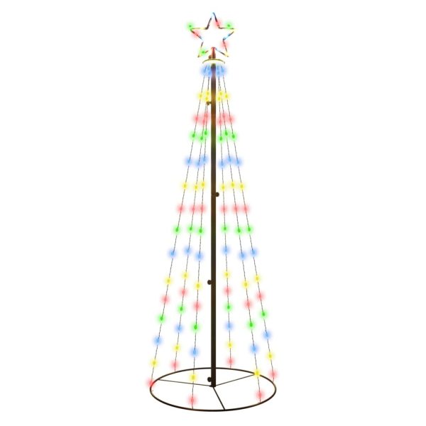 Stožasto božićno drvce šareno 108 LED žarulja 70 x 180 cm