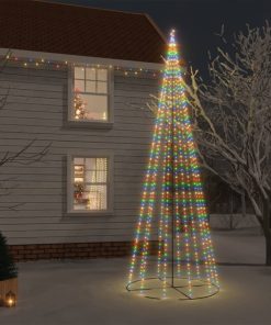 Stožasto božićno drvce šareno 732 LED žarulje 160 x 500 cm
