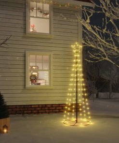 Stožasto božićno drvce toplo bijelo 108 LED žarulja 70 x 180 cm