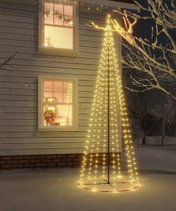 Stožasto božićno drvce toplo bijelo 310 LED žarulja 100x300 cm
