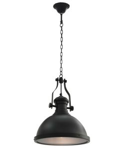 Stropna svjetiljka crna okrugla E27