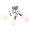 Stropna svjetiljka s keramičkim sjenilima 3 žarulje E14 bijela