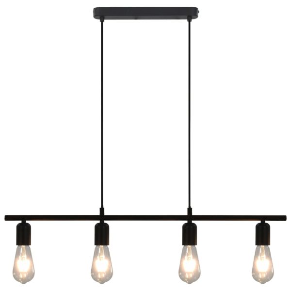 Stropna svjetiljka sa žaruljama 2 W crna 80 cm E27