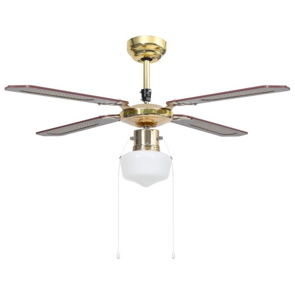 Stropni ventilator sa svjetlom 106 cm smeđi