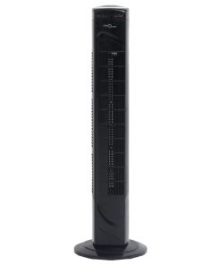 Stupni ventilator: daljinski upravljač i tajmer Φ24x80 cm crni
