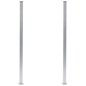 Stupovi za ogradu 2 kom aluminijski 185 cm