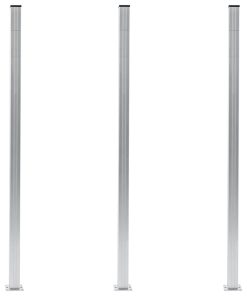Stupovi za ogradu 3 kom aluminijski 185 cm